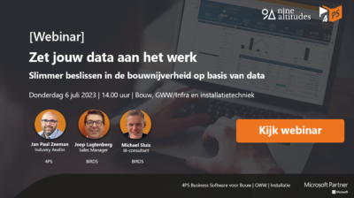 Webinar: Hoe werk je datagedreven in de bouwnijverheid?