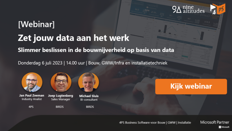 Webinar: Hoe werk je datagedreven in de bouwnijverheid?