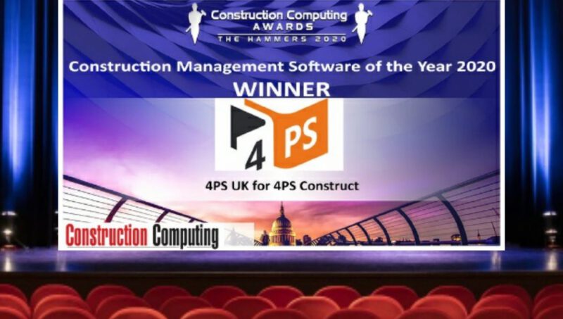 4PS UK wint Construction Management Software of the Year Award